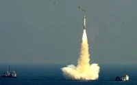 Lancement d'un missile par le SNLE indien Arihant