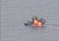 Explosion d'un drone de surface