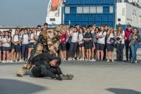 Démonstration dynamique de la mission de protection d’un site militaire par les fusiliers-marins de la base navale