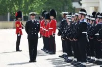 Le détachement de la Royal Navy participant à la cérémonie “Trooping the Colour”