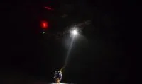 L’hélicoptère “Panther” qui a porté assistance au catamaran