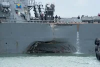 Détails des dégâts subis par l'USS John S. McCain