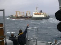 Exercice avec un pétrolier Russe