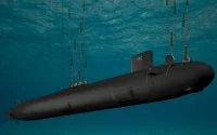 Une image de synthèse du sous-marin d'attaque de classe Virginia (Block V)