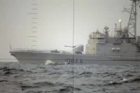 La frégate Primauguet vu du SNA Rubis