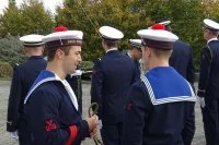 Remise de fourragères sur Le Terrible