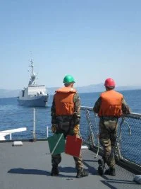 Exercice de remorquage du La Fayette