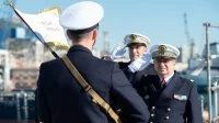 Le chef d'état-major de la marine nationale, l'amiral Pierre Vandier, assistait à la cérémonie