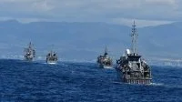 Le chasseur de mines Orion au sein du groupe OTAN de guerre des mines en Méditerranée