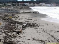La plage des Sablettes après la tempête