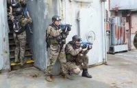 L’équipe de visite du Jean Bart en entraînement à La Sude