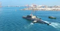 Le sous-marin taïwanais Hai Kun dans le port de Kaohsiung