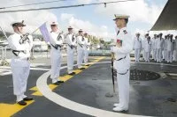 Le capitaine de vaisseau Alain Thomas prend le commandement de la frégate Ventôse