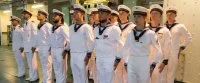 Des cadets allemands en formation à bord du Dixmude